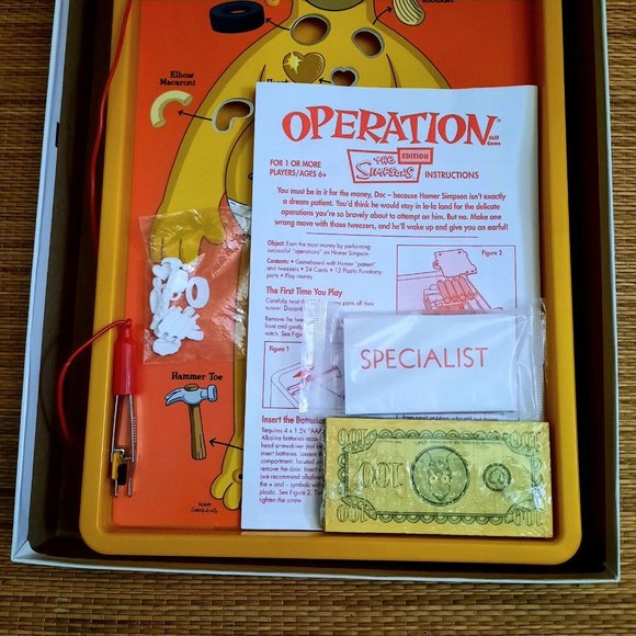 The Simpsons- Operation Skill Game, Milton Bradley, Complete, Tested, 2005 - Picture 10 of 11